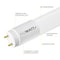 Nuwatt 4 FT LED T8 Tube Light T10 T12 Hybrid Type A+B 3000K Warm White 18W High Brightness 2200LM 30PK NW-T8F-4-18W-30K-30P - alternate 3